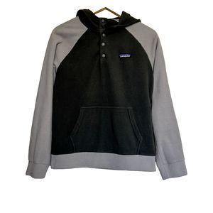 Patagonia Hoodie Women XSmall Gray 1/4 Snap Fleece Outdoor Gorpcore Granola